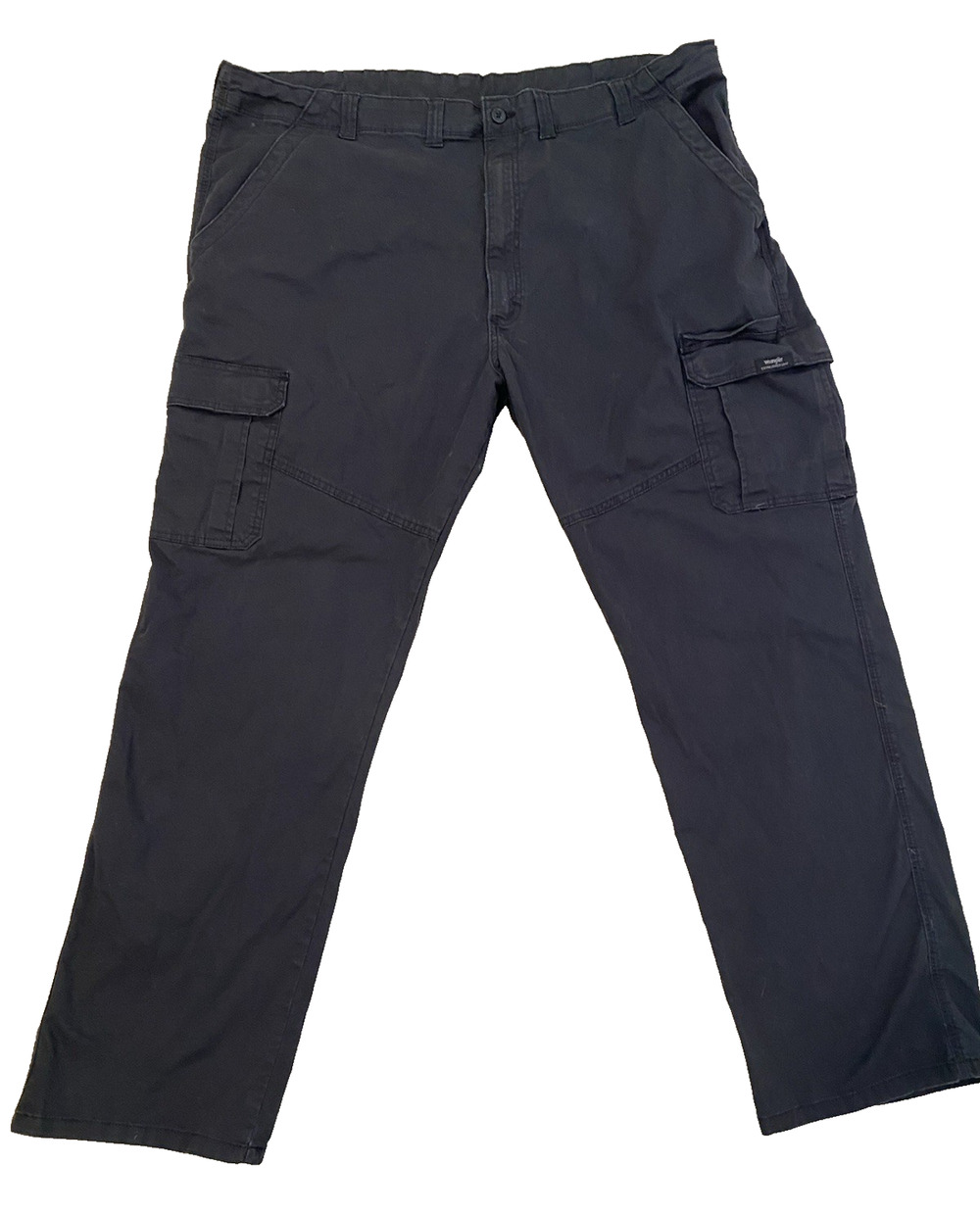 Wrangler Care 302 Mens Black Cargo Pants Size 45"x32.5" Utility Y2K Straight Leg